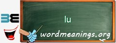 WordMeaning blackboard for lu